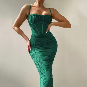 Bescheiden Vestidos Geplooide Prom Dresses De Fiesta Largos Elegantes Y Talla Grande 2023 Rugloze Bodycon Avondjurken Sexy