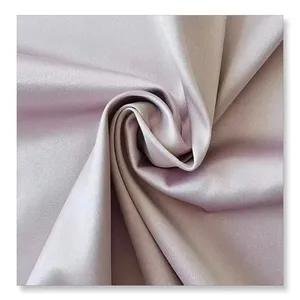 Оптовая продажа атласный материал ткань тяжелый вес полиэстер спандекс шелк атлас тканая ткань для одежды