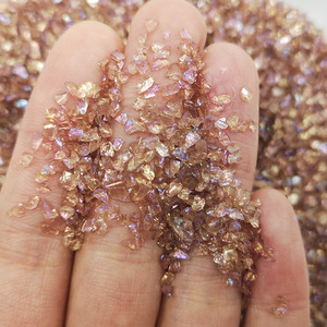 Perles en verre creuses multicolores de 2-3 mm, paillettes de verre métallisées, fournitures d'artisanat pour nail art 3D, pierres précieuses en vrac, perles DIY - Product Image 5