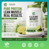 Protéine en Poudre Isolat de Lactosérum Transparente Marque Blanche OEM Citron Lime Açaï 25g Protéines Zéro Sucre Faible en Glucides Supplément Pré et Post-Entraînement