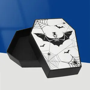 Gedruckte Geschenk box Verpackung Benutzer definiertes Logo Weihnachts geschenk etui Kreativer Vampir Halloween Geschenk box mit Teleskop deckel