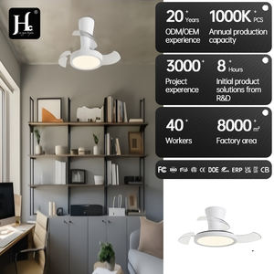 Invisible Retractable Conversion Decorative Powered Winding Square Lights Blades Best LED <b>Ceiling</b> <b>Fans</b> Suitable for Bedroom - Product Image 5