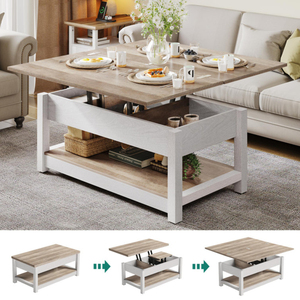 Trang trại hiện đại 3 trong 1 đa chức năng nâng Bàn cà phê hàng đầu với ngăn lưu trữ ẩn lớn - Product Image 2