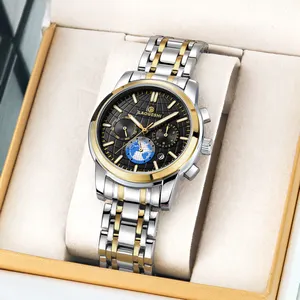 Etichetta primaria LAOGESHI uomini quadrante luminoso Business orologi di lusso uomo automatico meccanico custom orologi impermeabili
