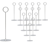 Supports de présentation de cartes de visite en acier inoxydable pour restaurant, porte-cartes de menu de table