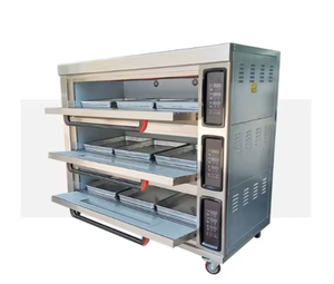 Heavy Duty <strong>3</strong> Deck 6 Trays Electric Steam Oven with Touch Screen &amp; Portable Design for Bakery High Productivity - Product Image 3