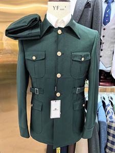 Người Đàn Ông Màu Xám Phù Hợp Với Trung Sơn Cho Đám Cưới Chú Rể Tuxedo Prom Blazer 2 Mảnh Kinh Doanh Trang Phục Chính Thức Phù Hợp Với Áo Khoác + Quần May Thực hiện - Product Image 6