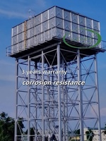Estructura de acero superior galvanizada por inmersión en caliente Torre de tanque de agua Torre de acero elevada seccional modular Tanque de agua