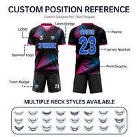 Tenues de football personnalisées en tissu anti-humidité avec logo imprimé par transfert thermique pour l'entraînement des jeunes