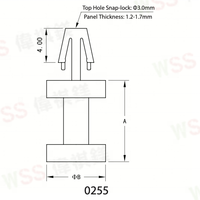 Support d'espacement de poussée en plastique Support d'espacement de poussée en plastique PCB en nylon