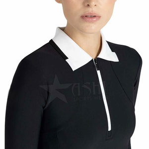 Nueva camisa de equitación con media cremallera para mujer, ropa ecuestre elegante de manga larga con capa Base ecuestre, Tops - Product Image 3