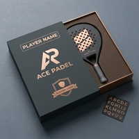 Boîte cadeau magnétique de luxe avec logo personnalisé et insert en mousse EVA, emballage haut de gamme pour raquette de padel et équipement sportif