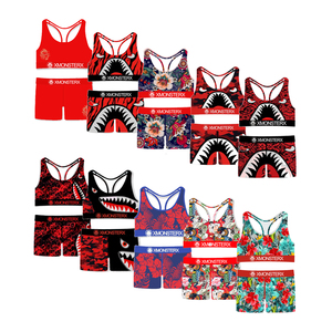 Ensemble de sous-vêtements 2 pièces pour femme, sans armatures, imprimé, grande taille, sportif, avec logo personnalisé OEM, pour l'été - Product Image 6