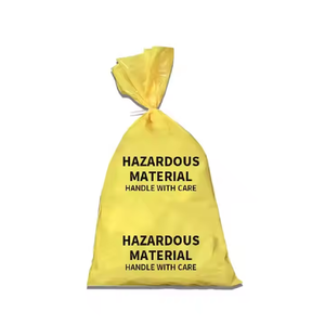 Bolsas amarillas para residuos peligrosos, bolsas portátiles de plástico amarillo resistente para basura médica, bolsas para basura - Product Image 6