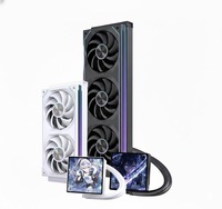 Refroidisseur liquide AIO 360 mm Écran LCD personnalisé |   Système de refroidissement par eau pour processeur ARGB haute performance, roulement à fluide pour boîtier d'ordinateur Intel