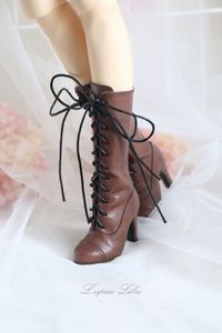 Bottes longues à talons hauts de 16 pouces personnalisables en usine, chaussures pour poupées BJD/DD, jouet éducatif, mini-jouets de dessin animé DIY, <span class=keywords><strong>cuir</strong></span> verni PU - Product Image 5