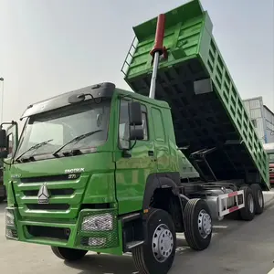 Sinotruk Howo digunakan kondisi 30cbm seri truk tipper 8x4 420hp 12 Wheeler transportasi truk sampah untuk batu besar dan pasir