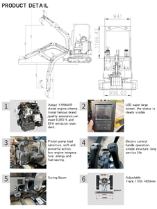 รถขุดตีนตะขาบสำหรับงานหนัก KT20 พร้อมเครื่องยนต์ Zhongcheng ประสิทธิภาพสูงสำหรับงานเหมือง โครงสร้างพื้นฐาน และก่อสร้าง - Product Image 5