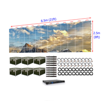 Pantalla LED de Alquiler para Exteriores de 6.5m x 2.5m P2.604, Panel LED de Alquiler para Fondo de Espectáculos, 21 pies x 8 pies