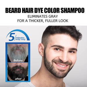 Personalización de fábrica GZJF Agente para el cuidado de la barba Cabello para hombres Split Magic Permanent Fast Black Dye Color Shampoo - Product Image 3