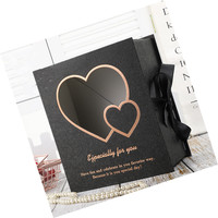 Boîte à bijoux en papier de luxe avec logo personnalisé, boîte cadeau compacte pour collier, boîte en carton haut de gamme exquise