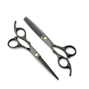 Tijeras de Peluquería con Revestimiento Negro, Tijeras de Acero Inoxidable para Peluquero Profesional, para Salón - Product Image 1