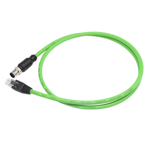 M12 Circular 4 Pin D Code <b>RJ45</b> Power Ethernet Patchcord Profinet EtherCAT CAT5e Network Connectors IP67 PVC Electrical <b>Cable</b> - Product Image 2