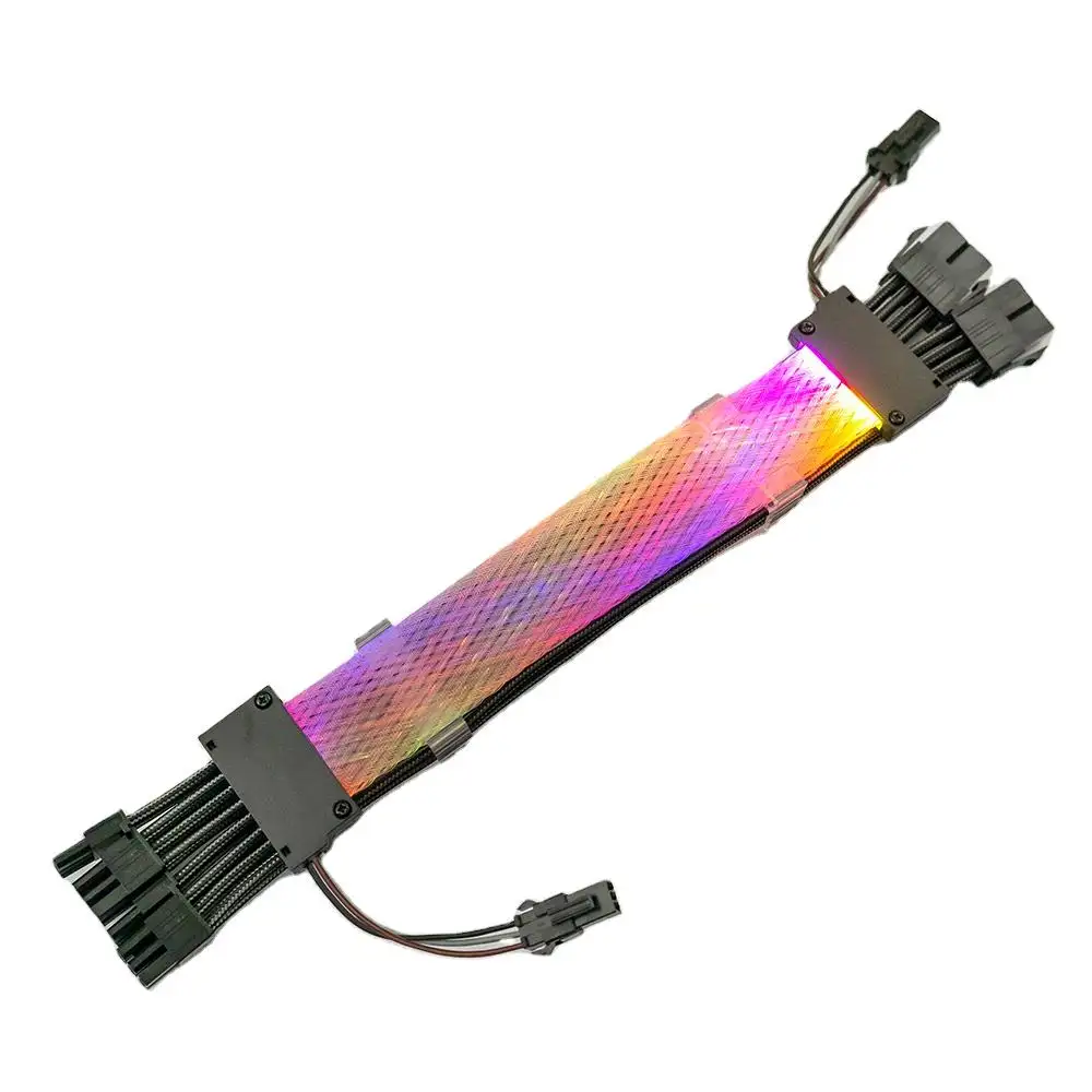 2023 OEM PSU RGB cavi 2*8(6 + 2)Pin ARGB GPU cavo di alimentazione lED Light Extension Cable Kit 5V 3Pin sincronizzato