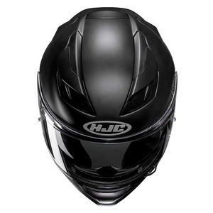 Casque de moto intégral HJC F71 noir en fibre composite - Product Image 1