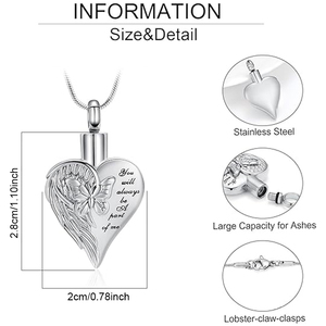 Kremasyon takı külleri için kelebek kalp Urn kolye kadınlar için Memorial Human anıt kolye asılı insan külleri için - Product Image 2