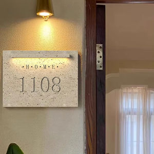 Outdoor En Indoor Waterdicht Landschap Binnenplaats Deur Nummer Muur Licht Aangepaste Stenen Led Verlichting Voor Hotels - Product Image 1