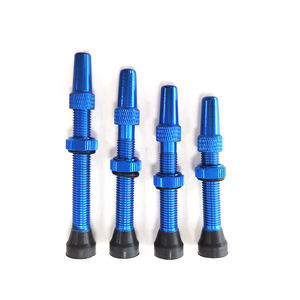 วาล์วแบบไม่มีท่อขนาด80มม. อุปกรณ์จักรยานทำจากอลูมิเนียมอัลลอยด์สีฟ้า - Product Image 5