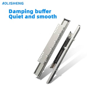 AOLISHENG Étagères coulissantes à triple extension pour armoires de <span class=keywords><strong>cuisine</strong></span>, paniers métalliques coulissants à fermeture amortie, glissières de tiroir pour camping-car, salle de sport, appartement - Product Image 4