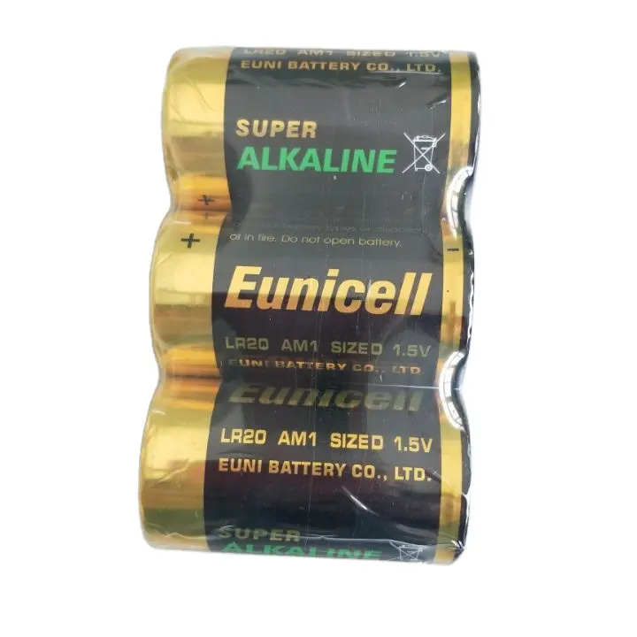 Reasonable acceptable price Eunicell alkaline battery 1.5V LR20 D size battery