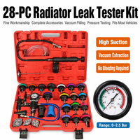 Kit Maestro de Prueba de Presión para Radiadores, 28 Piezas, Herramienta de Detección de Fugas del Sistema de Refrigeración, Herramientas de Reparación Automotriz
