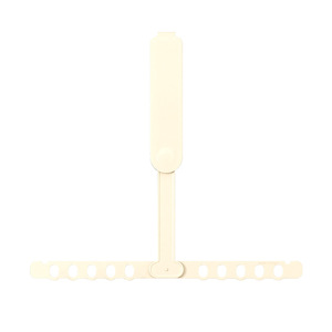 Foldable Clothes Hanger Airfoil Design Hook Type Cream Color For Indoor Outdoor Drying Rack Clothing Organizer - Product Image 5