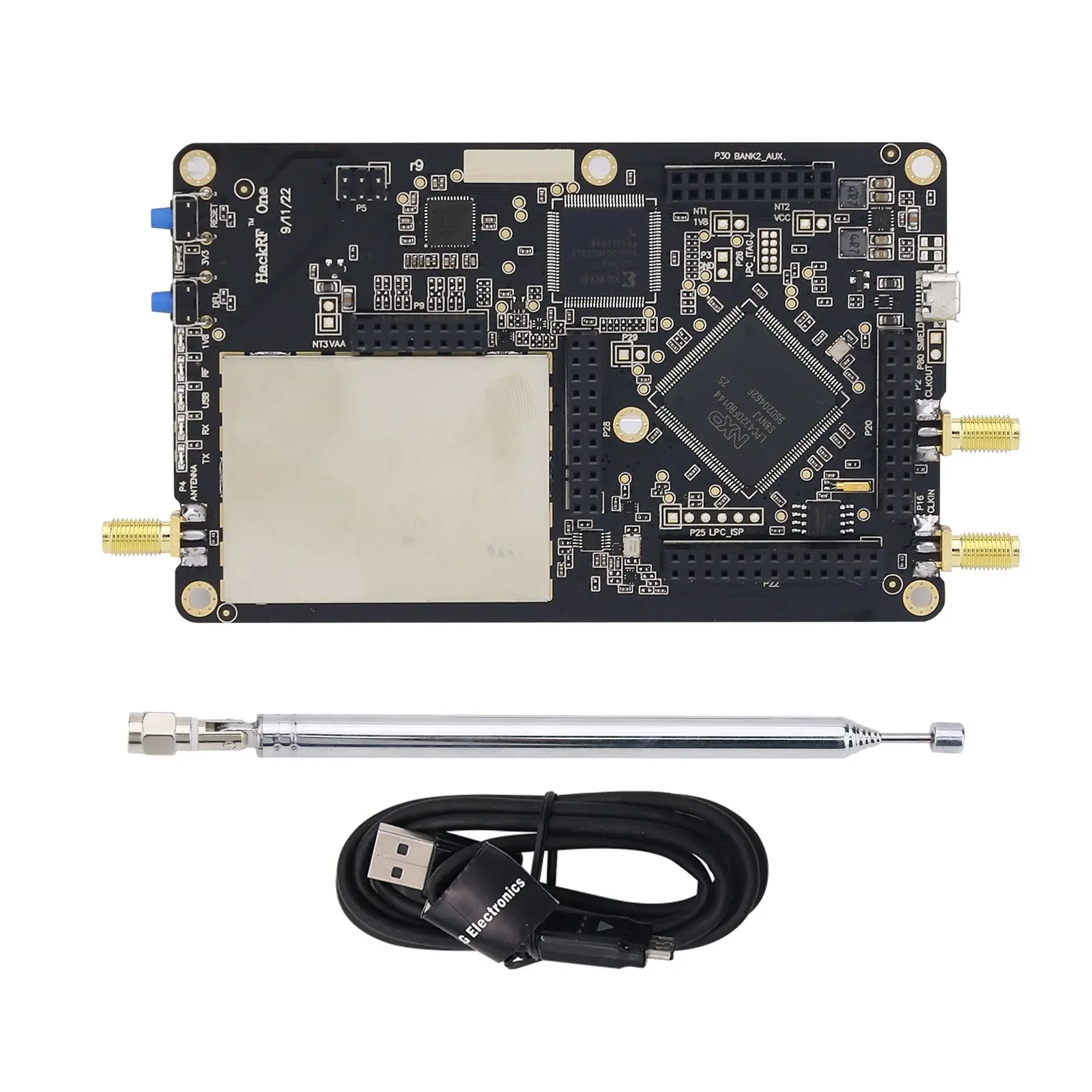 1MHz-6GHz HackRF One R9 V2.0.0 Software Defined Placa de Desenvolvimento de Rádio, Antena e Kit de Cabos de Dados