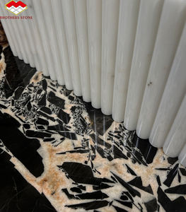 Table à manger en marbre Calacatta noir et or Napoléon pour cuisine et plan de toilette, mobilier de maison - Product Image 6