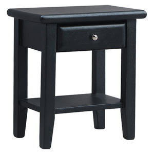 1:12 인형의 집 장식품 모던 미니멀리스트 블랙 원목 침대 옆 테이블 거실 사이드 캐비닛 - Product Image 5