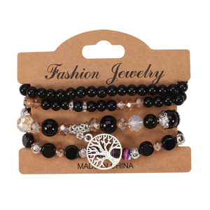 Conjuntos de Pulseras de Cuentas del Árbol de la Vida, Pulseras de Cuentas de Cristal Apilables de Varias Capas, Conjuntos de Joyería de Moda Bohemia para Mujer - Product Image 5