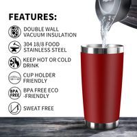Mug de voyage isotherme en acier inoxydable à double paroi de 20 oz avec logo personnalisé, écologique, classique, commandes en gros