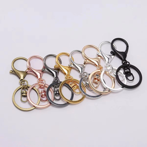 Lot de 3 <span class=keywords><strong>porte</strong></span>-clés à fermoir mousqueton de 65 mm, accessoires de <span class=keywords><strong>porte</strong></span>-clés en gros, boucle épaisse, fermoir mousqueton plaqué - Product Image 6