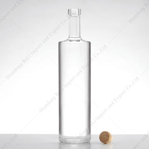 Bouteilles en verre rondes avec <span class=keywords><strong>bouchon</strong></span> <span class=keywords><strong>pour</strong></span> spiritueux, liqueurs, boissons, gin, <span class=keywords><strong>cidre</strong></span>, saké, vodka, méad, brandy, contenance 500 ml et 750 ml - Product Image 3