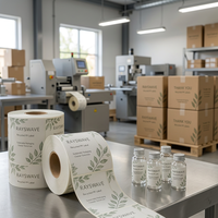 Etiqueta de Vial de PP Reciclado, Adhesivo Ecológico, Duradero e Impermeable para Envases Médicos de 3ml y 10ml