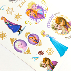 <span class=keywords><strong>Disney</strong></span> Frozen <span class=keywords><strong>tatoo</strong></span> Stickers per feste e attività all'aria aperta, Elsa Anna personaggio dei cartoni animati Skin Art decalcomanie di lunga durata - Product Image 5