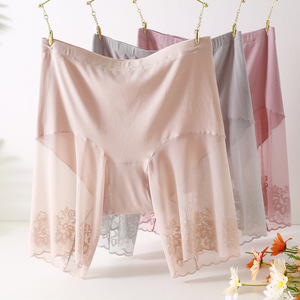 Shorty <span class=keywords><strong>de</strong></span> sécurité grande taille pour femme, sans couture, sculptant le corps, anti-frottement, style boxer sexy en dentelle, pour l'été - Product Image 4
