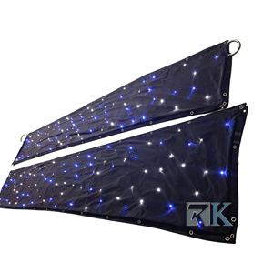 ม่านไฟ LED ตกแต่งงานแต่งงาน ประดับด้วยลูกปัดสีฟ้าขาว ฉากหลังม่านลูกปัด - Product Image 1