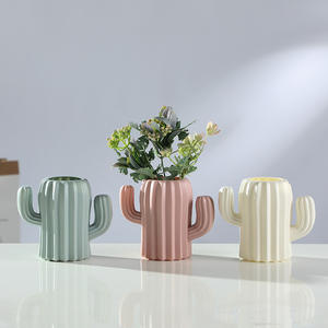 Lindo Portalápices Redondo de Plástico con Forma de Cactus, Artículos de Papelería para Escritorio ZGBROTHERS - Product Image 4