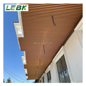 Paneles WPC con Certificación CE, Revestimiento de Pared Exterior Impermeable, Tablas de Madera de 24 mm para Cercas Decorativas de Hoteles y Jardines, Diseño Gráfico - Product Image 5