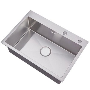 Hot-bán tùy chỉnh thép không gỉ duy nhất lưu vực bồn rửa hình vuông với drainer tay-chải cho nhà bếp RV trang trại sử dụng - Product Image 4